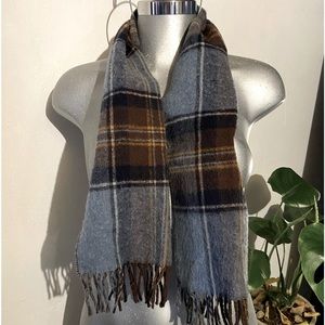 Royal Knight Lambswool Tartan Flannel Plaid Scarf Ascot Neck Wrap Fringe Germany